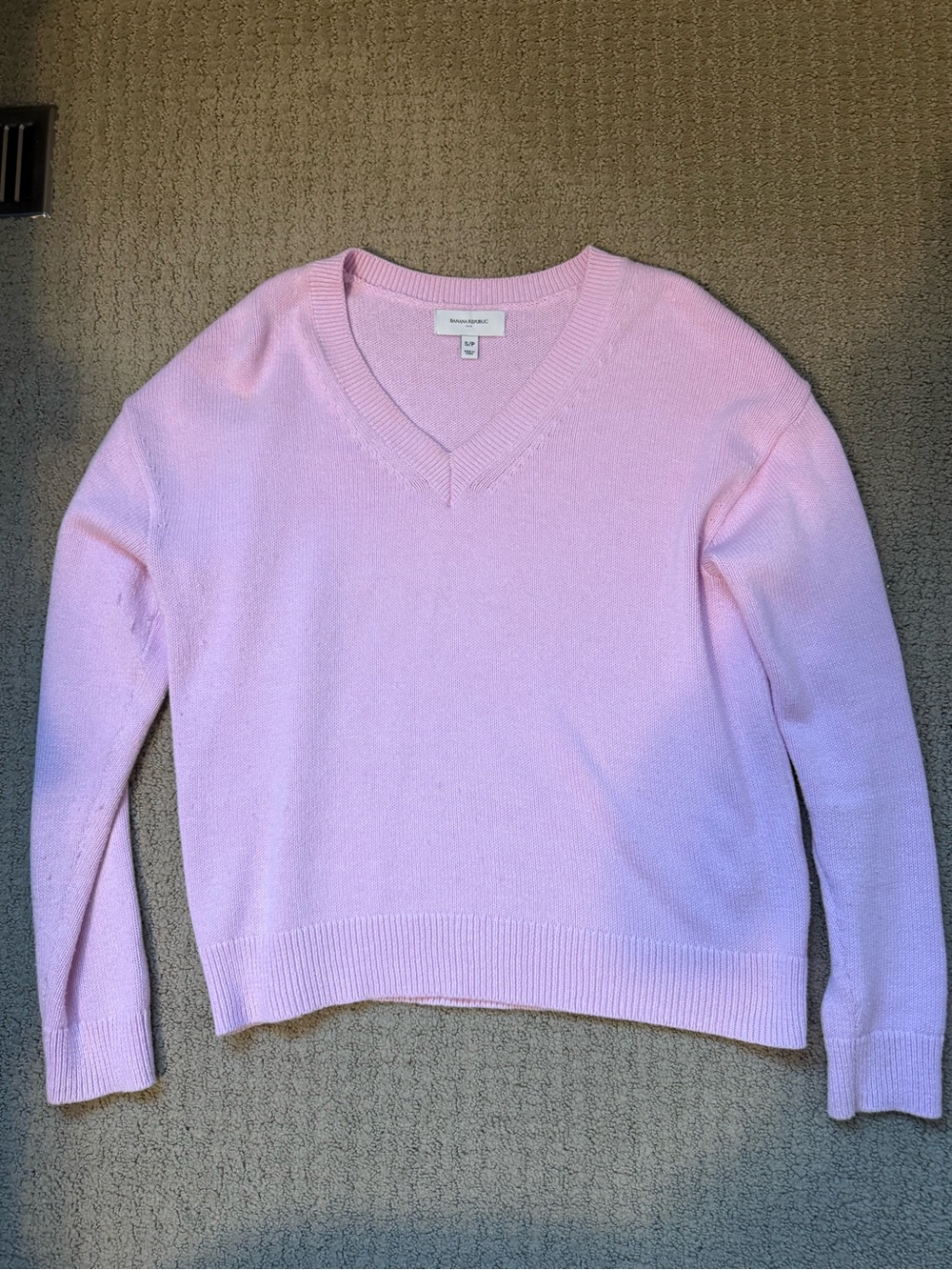 Banana Republic Factory Pink V-Neck Sweater